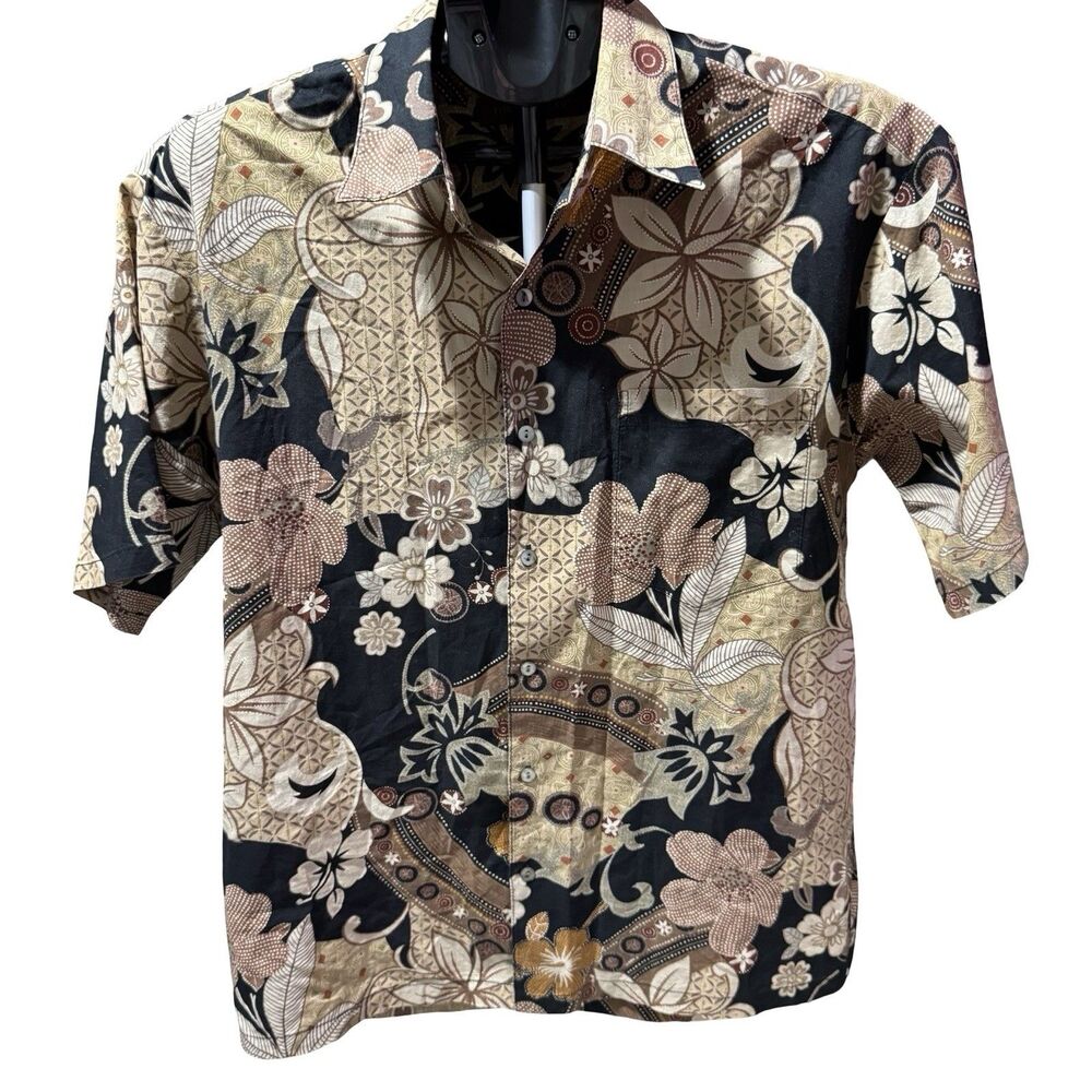 Men’s S Tori Richard Hawaiian Button Shirt Top Short Sleeve Printed Cotton Lawn